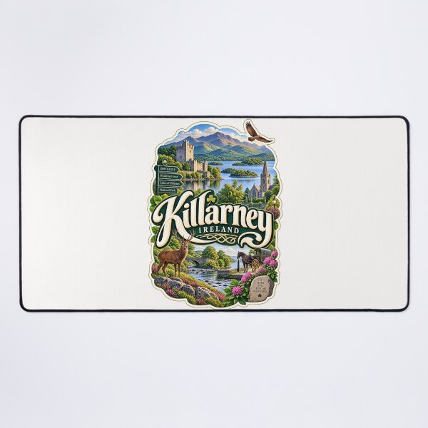 Item preview, Killarney Ireland Ross Castle Lakes and Kerry National Park designed and sold by Places On Earth.