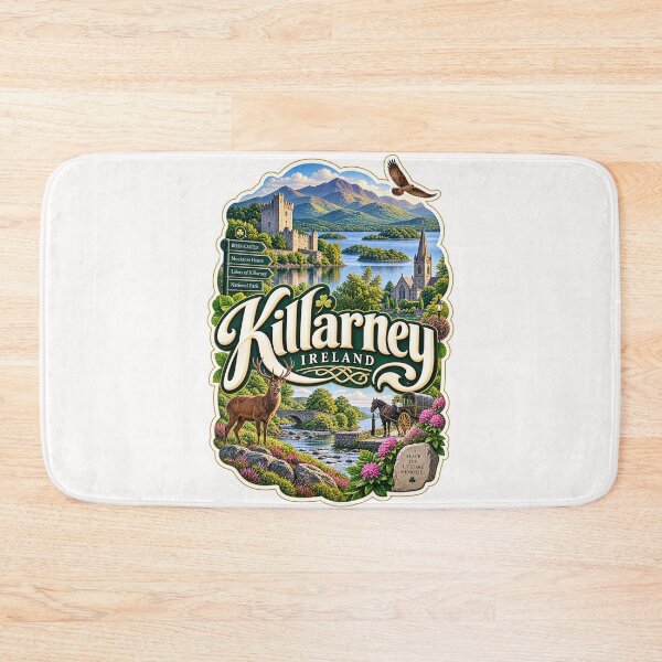 Aperçu de l'œuvre Killarney, Irlande, château de Ross, lacs et parc national de Kerry créée et vendue par Places On Earth.
