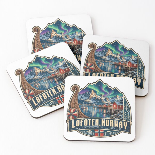 Item preview, Lofoten Norway Aurora Over The Arctic Fjords Travel Souvenir Vacation designed and sold by HumansStuck12.