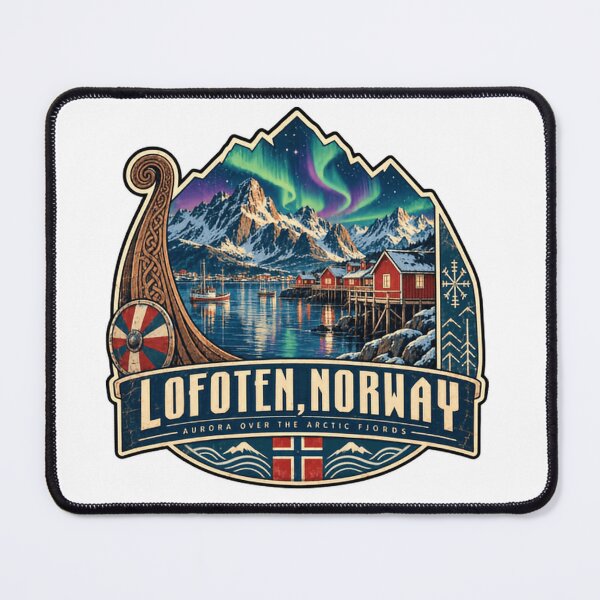 Item preview, Lofoten Norway Aurora Over The Arctic Fjords Travel Souvenir Vacation designed and sold by HumansStuck12.