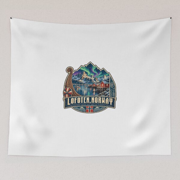 Item preview, Lofoten Norway Aurora Over The Arctic Fjords Travel Souvenir Vacation designed and sold by HumansStuck12.