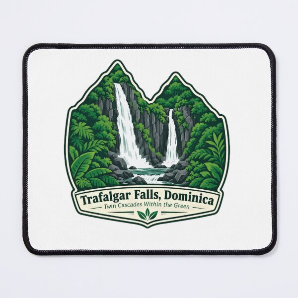 Item preview, Trafalgar Falls Dominica Twin Cascades Within The Green Nature Traveler Vacationer designed and sold by SkeletonsDanger.