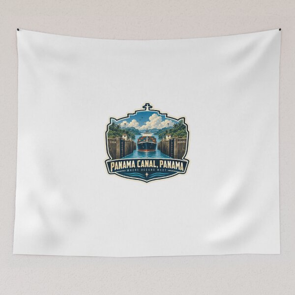 Item preview, Panama Canal, Panama Where Oceans Meet Global Travel Destination designed and sold by HumansStuck12.