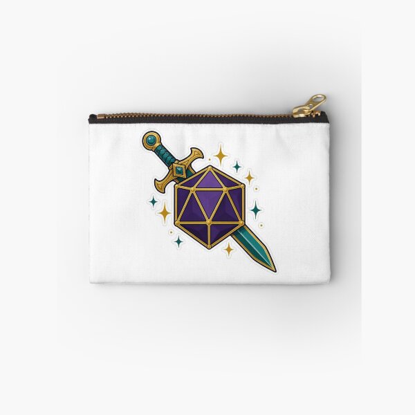 Item preview, D20 Dice with Fantasy Sword - Tabletop RPG Adventurer designed and sold by LearnFunStore.