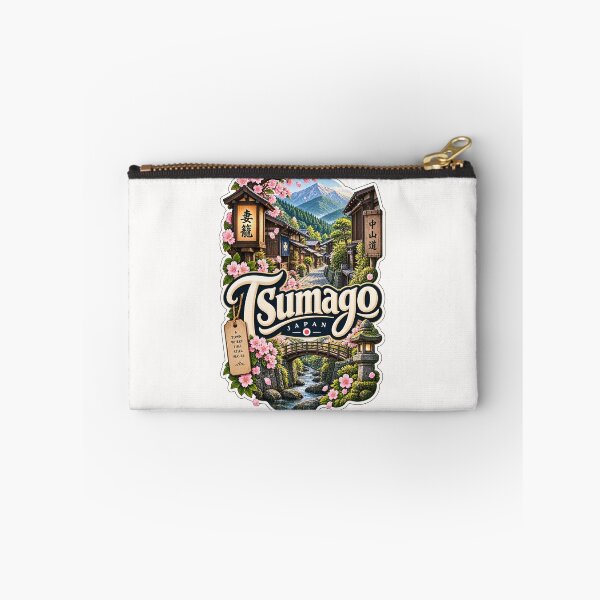 Item preview, Tsumago Japan Nakasendo Post Town Cherry Blossoms and Kiso Valley designed and sold by Places On Earth.