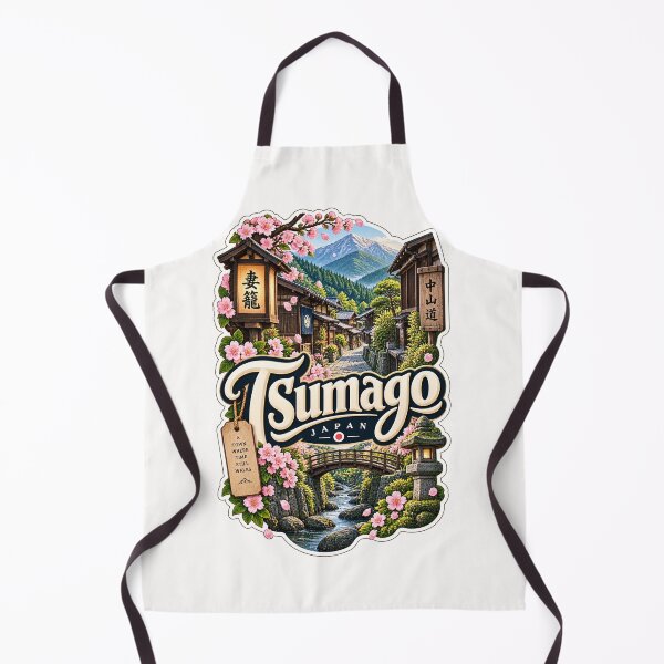 Item preview, Tsumago Japan Nakasendo Post Town Cherry Blossoms and Kiso Valley designed and sold by Places On Earth.