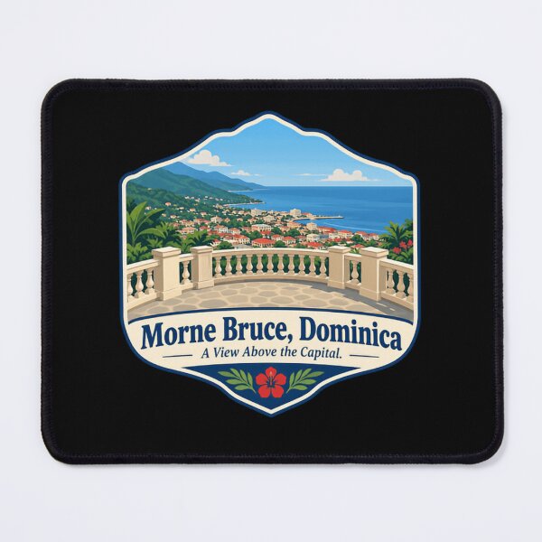 Item preview, Morne Bruce, Dominica A View Above The Capital Caribbean Travel Souvenir designed and sold by JonesFlora2025.