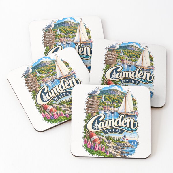 Item preview, Camden Maine Harbor Mount Battie Penobscot Bay and Lighthouse Coast designed and sold by Places On Earth.