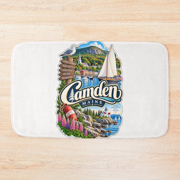 Item preview, Camden Maine Harbor Mount Battie Penobscot Bay and Lighthouse Coast designed and sold by Places On Earth.