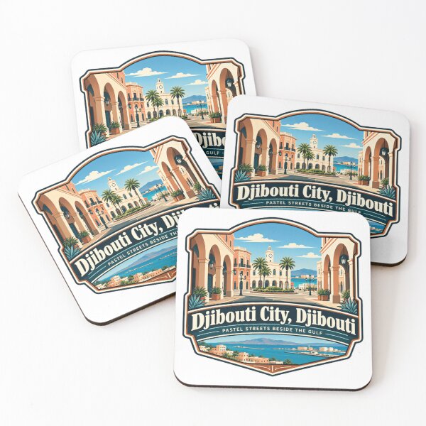 Item preview, Djibouti City, Djibouti Pastel Streets Beside The Gulf Travel Destination designed and sold by NeedForParks.