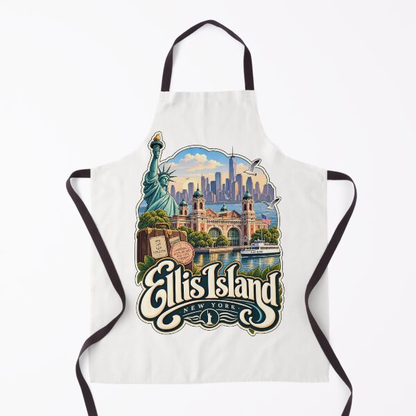 Item preview, Ellis Island New York Statue of Liberty Immigration Landmark and Manhattan Skyline designed and sold by Places On Earth.