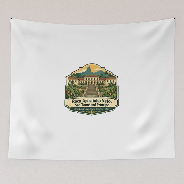 Item preview, Roça Agostinho Neto, São Tomé And Príncipe Grand Stairways Among Tropical Fields African Travel Souvenir designed and sold by HumansStuck12.