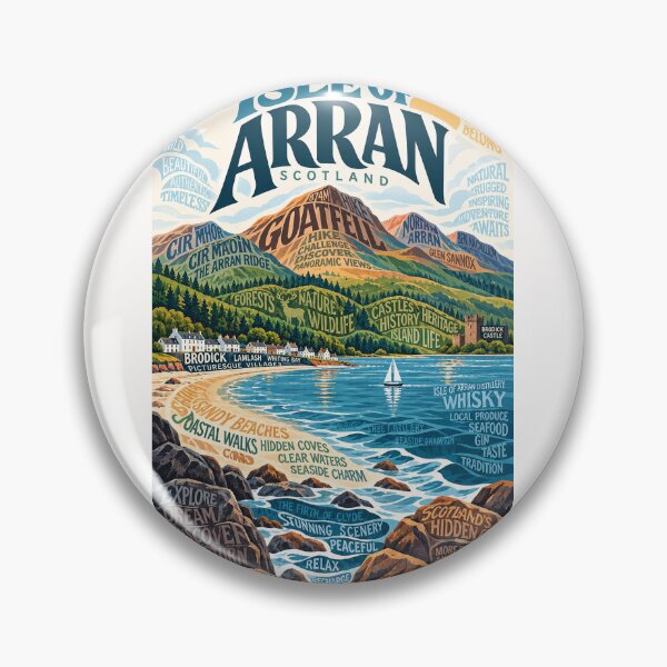 Item preview, Isle of Arran Scotland Goat Fell Brodick Castle and Firth of Clyde designed and sold by Places On Earth.