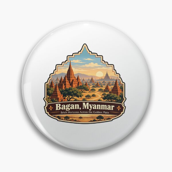 Item preview, Bagan, Myanmar Brick Horizons Across The Golden Plain Travel Destination Visitor designed and sold by SkeletonsDanger.