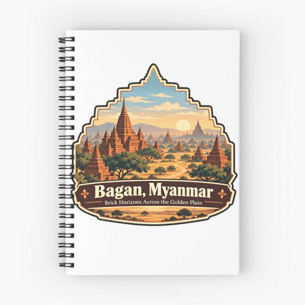 Item preview, Bagan, Myanmar Brick Horizons Across The Golden Plain Travel Destination Visitor designed and sold by SkeletonsDanger.