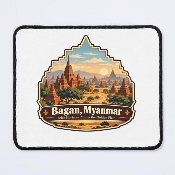 Item preview, Bagan, Myanmar Brick Horizons Across The Golden Plain Travel Destination Visitor designed and sold by SkeletonsDanger.