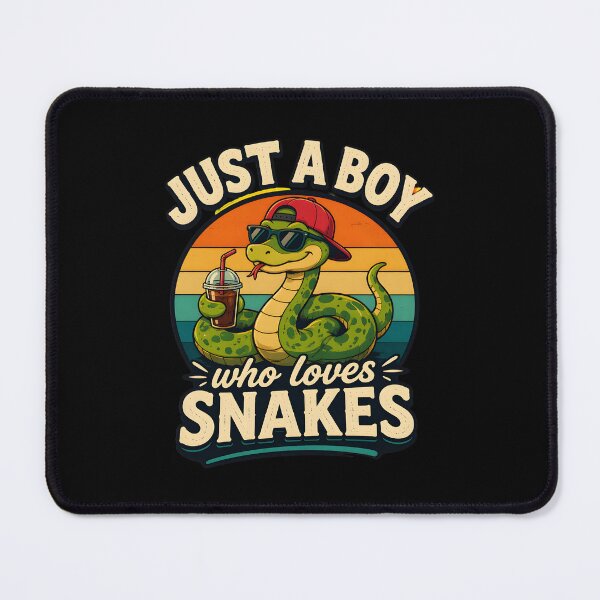 Item preview, just a boy who loves snakes retro sunset cool snake designed and sold by SketchDrSketch.