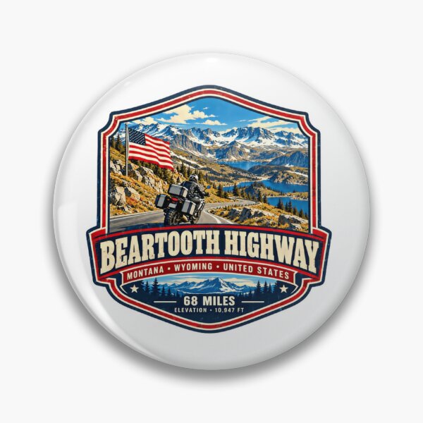 Artikelvorschau, Beartooth Highway Montana Wyoming Vereinigte Staaten Motorrad-Roadtrip entworfen und verkauft von Simsimah26Parks.