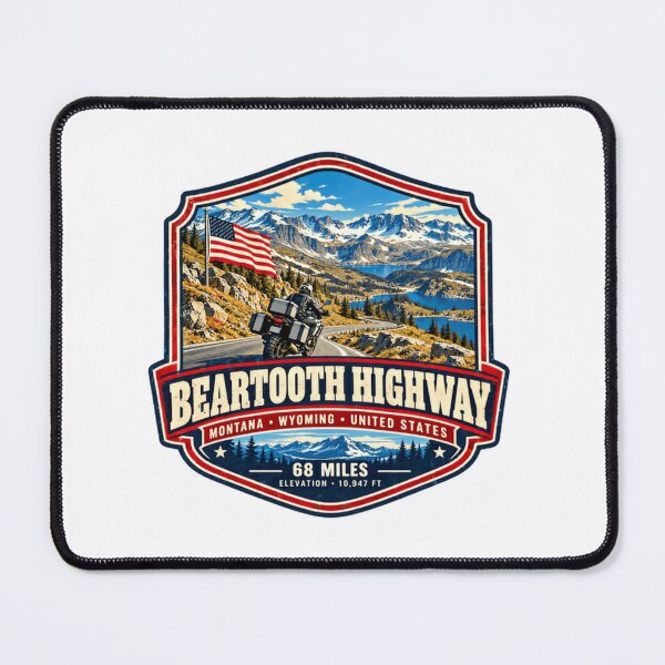 Item preview, Beartooth Highway Montana Wyoming United States Motorcyclist Road Trip designed and sold by Simsimah26Parks.