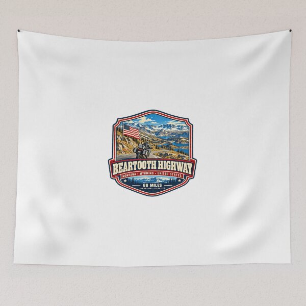 Item preview, Beartooth Highway Montana Wyoming United States Motorcyclist Road Trip designed and sold by Simsimah26Parks.