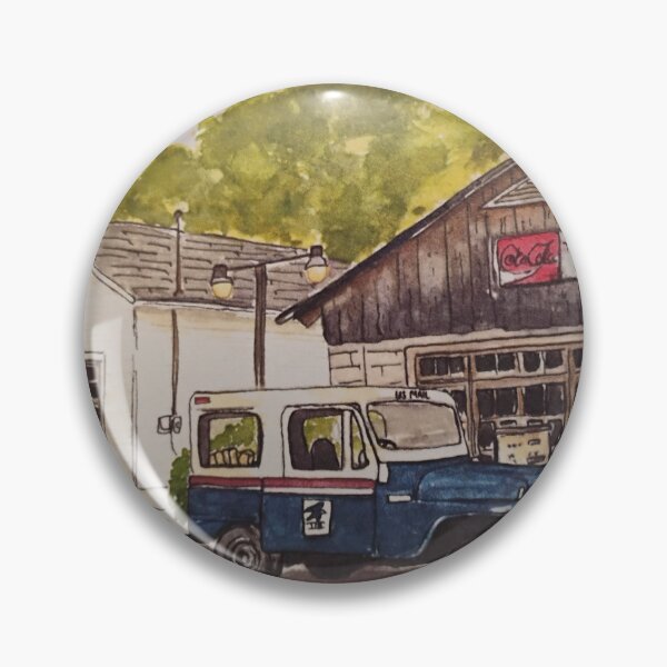 Artikelvorschau, Landpostamt und Jeep entworfen und verkauft von Janie Farist Watercolor.