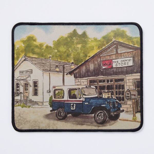 Item preview, Country Post Office and Jeep designed and sold by Janie Farist Watercolor.