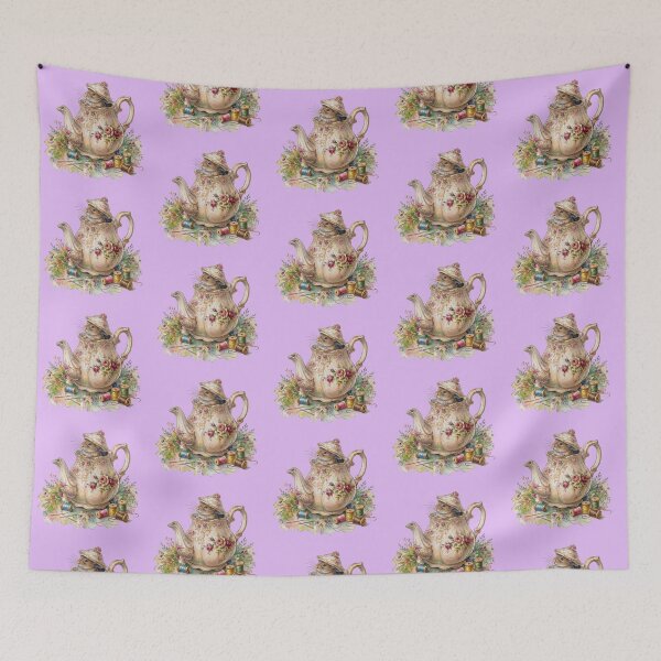 Item preview, Cute Mouse Peeking from Floral Teapot designed and sold by Merli7.
