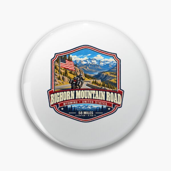 Item preview, Bighorn Mountain Road Wyoming United States Motorcycle Rider Travel designed and sold by RetroMini2026.