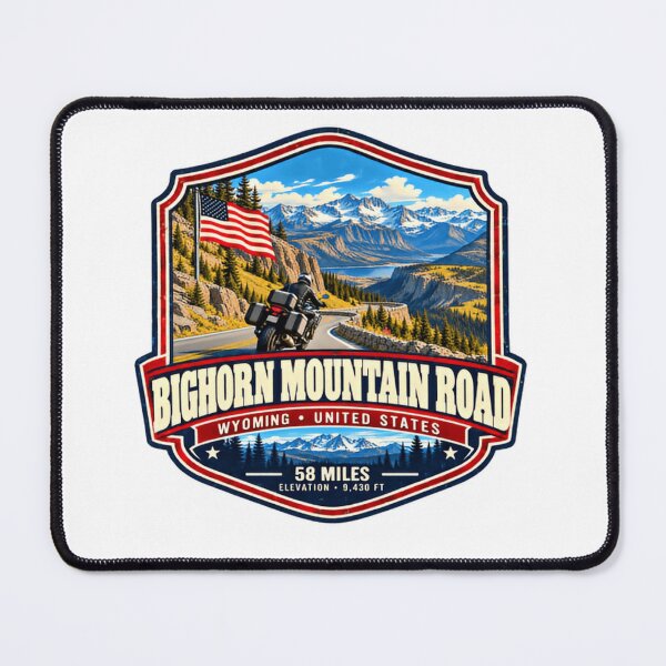 Item preview, Bighorn Mountain Road Wyoming United States Motorcycle Rider Travel designed and sold by RetroMini2026.