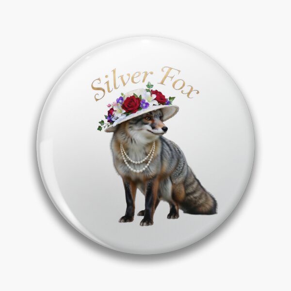 Item preview, Silver Fox With Pearls designed and sold by The She Shed.
