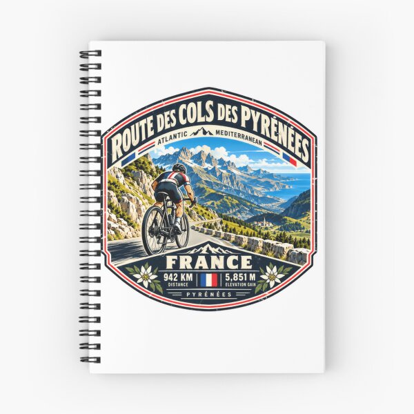 Item preview, Route Des Cols Des Pyrénées Cycling Tour France Road Biker designed and sold by RetroMini2026.