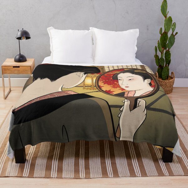 Artikelvorschau, Geisha blickt in den Handspiegel (Japanische Kunst) entworfen und verkauft von TokyoUkiyoHouse.