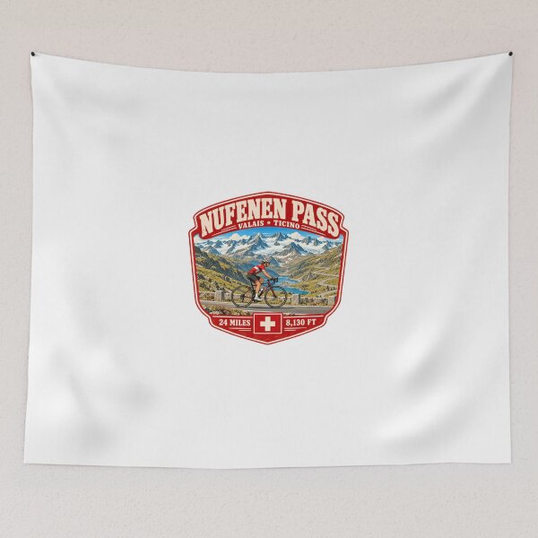 Item preview, Nufenen Pass Valais Ticino Switzerland Cycling Mountain Pass Cyclist designed and sold by Simsimah26Parks.