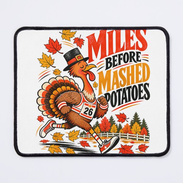 Item preview, Funny Thanksgiving Turkey Trot Miles Before Mashed Potatoes T-Shirt designed and sold by eBoy31.
