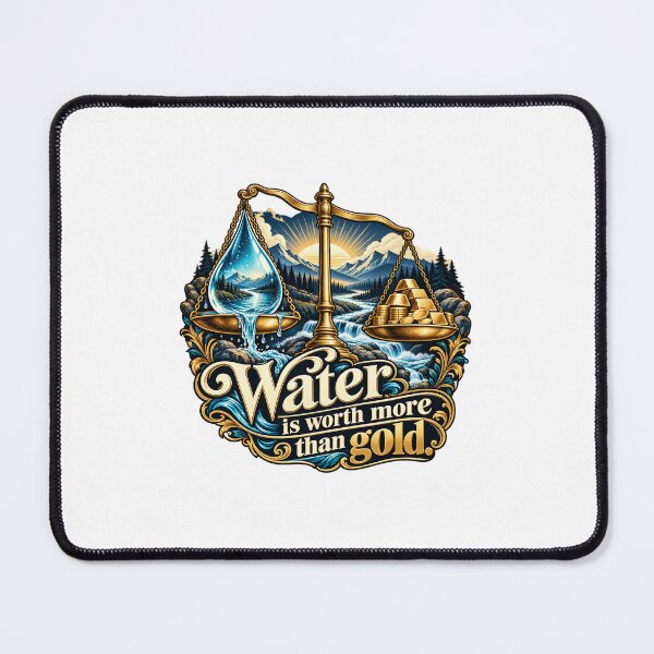 Item preview, Water is worth more than gold — Water & Life designed and sold by DesignArtEmpire.