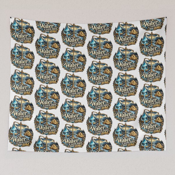 Item preview, Water is worth more than gold — Water & Life designed and sold by DesignArtEmpire.