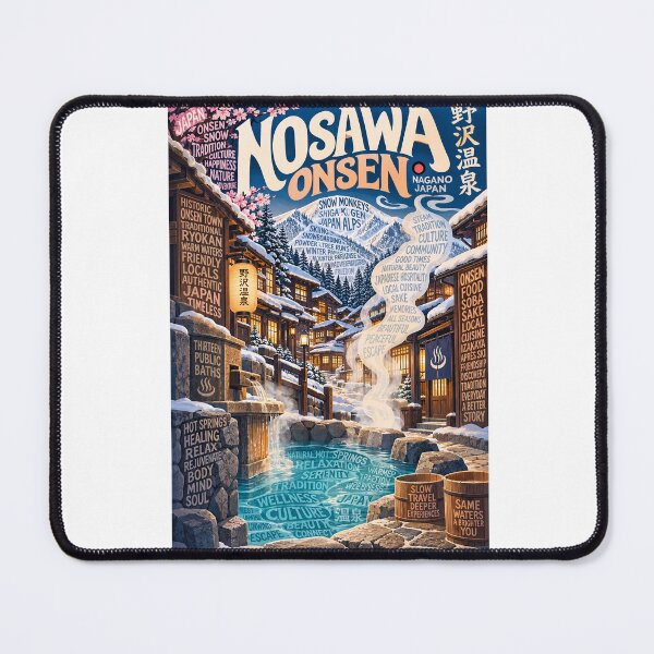Item preview, Nozawa Onsen Nagano Japan Hot Springs Snow Village and Japanese Alps designed and sold by Aryabek.