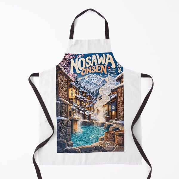 Item preview, Nozawa Onsen Nagano Japan Hot Springs Snow Village and Japanese Alps designed and sold by Aryabek.
