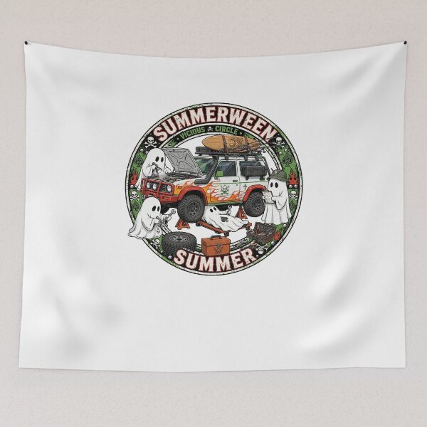 Item preview, Summerween Ghost Mechanics Fixing 4x4 Offroad SUV CLASSIC T-SHIRT designed and sold by inkfluenceart.