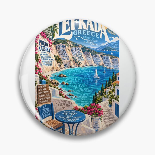 Item preview, Lefkada Greece Ionian Sea Porto Katsiki Egremni and Kathisma Beaches designed and sold by Aryabek.