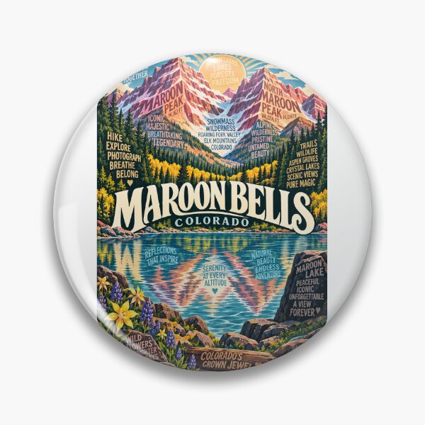 Artikelvorschau, Maroon Bells, Colorado, Aspen Mountains, Maroon Lake und Elk Range entworfen und verkauft von Aryabek.