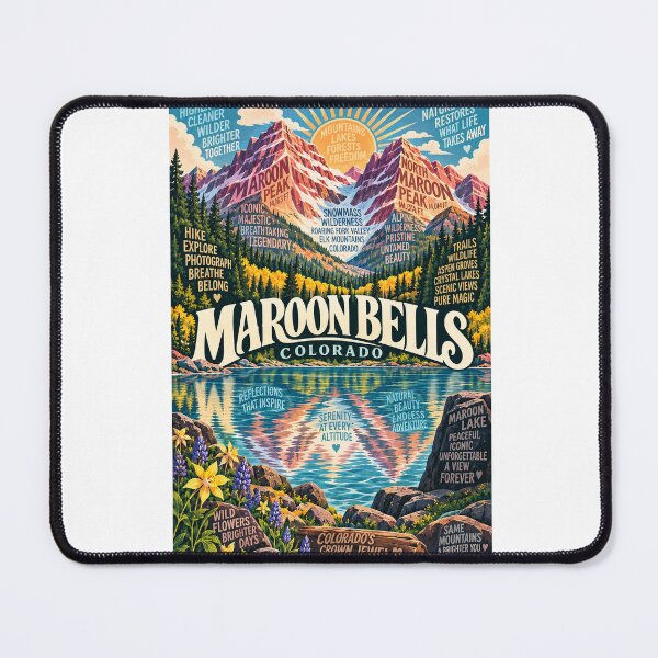 Item preview, Maroon Bells Colorado Aspen Mountains Maroon Lake and Elk Range designed and sold by Aryabek.