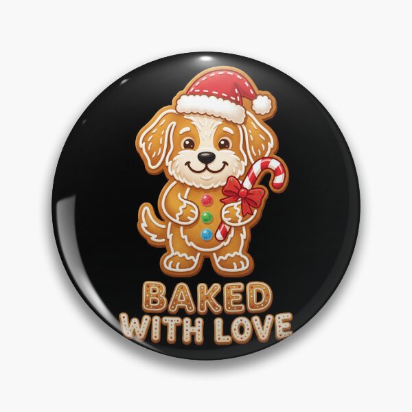 Item preview, Cute Puppy Gingerbread Christmas Baked with Love Art designed and sold by MTRBSK11.
