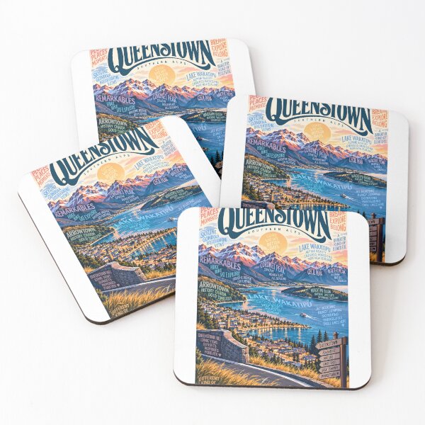 Artikelvorschau, Queenstown, Neuseeland, Lake Wakatipu, Südalpen und Remarkables entworfen und verkauft von Aryabek.