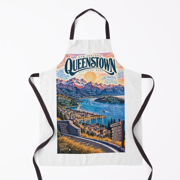 Item preview, Queenstown New Zealand Lake Wakatipu Southern Alps and Remarkables designed and sold by Aryabek.
