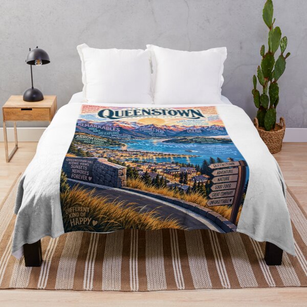 Artikelvorschau, Queenstown, Neuseeland, Lake Wakatipu, Südalpen und Remarkables entworfen und verkauft von Aryabek.