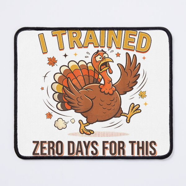 Item preview, I Trained Zero Days for This Shirt, Funny Turkey Trot T-Shirt designed and sold by KeathyArt.
