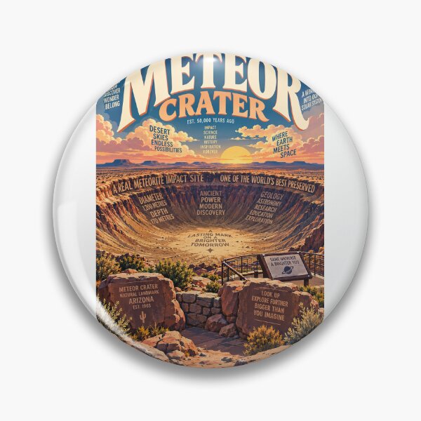 Item preview, Meteor Crater Arizona Barringer Crater Desert Landmark near Winslow designed and sold by Aryabek.