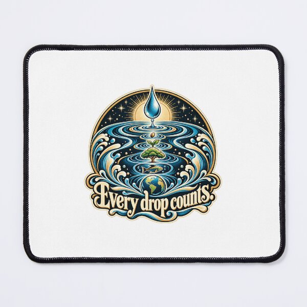 Item preview, Every drop counts — Water & Life designed and sold by DesignArtEmpire.