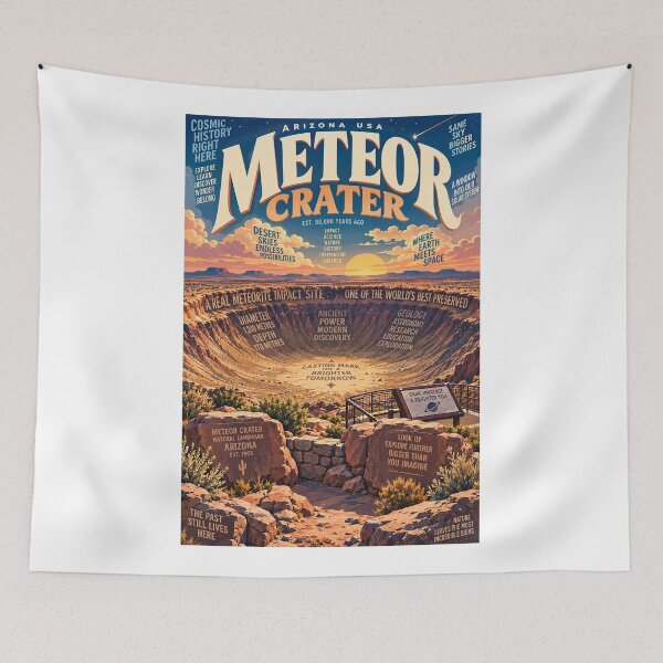 Item preview, Meteor Crater Arizona Barringer Crater Desert Landmark near Winslow designed and sold by Aryabek.